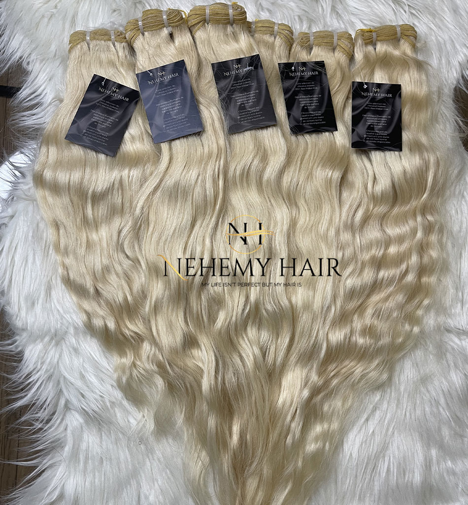 Tissage Raw Hair Blond 613 Wavy