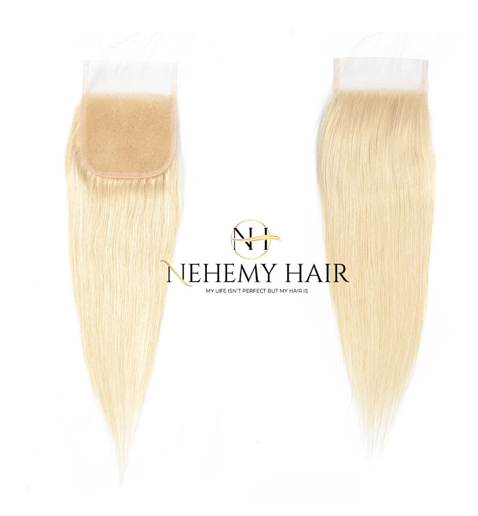 Closure Swiss Lace Blond 613 Lisse – Image 2