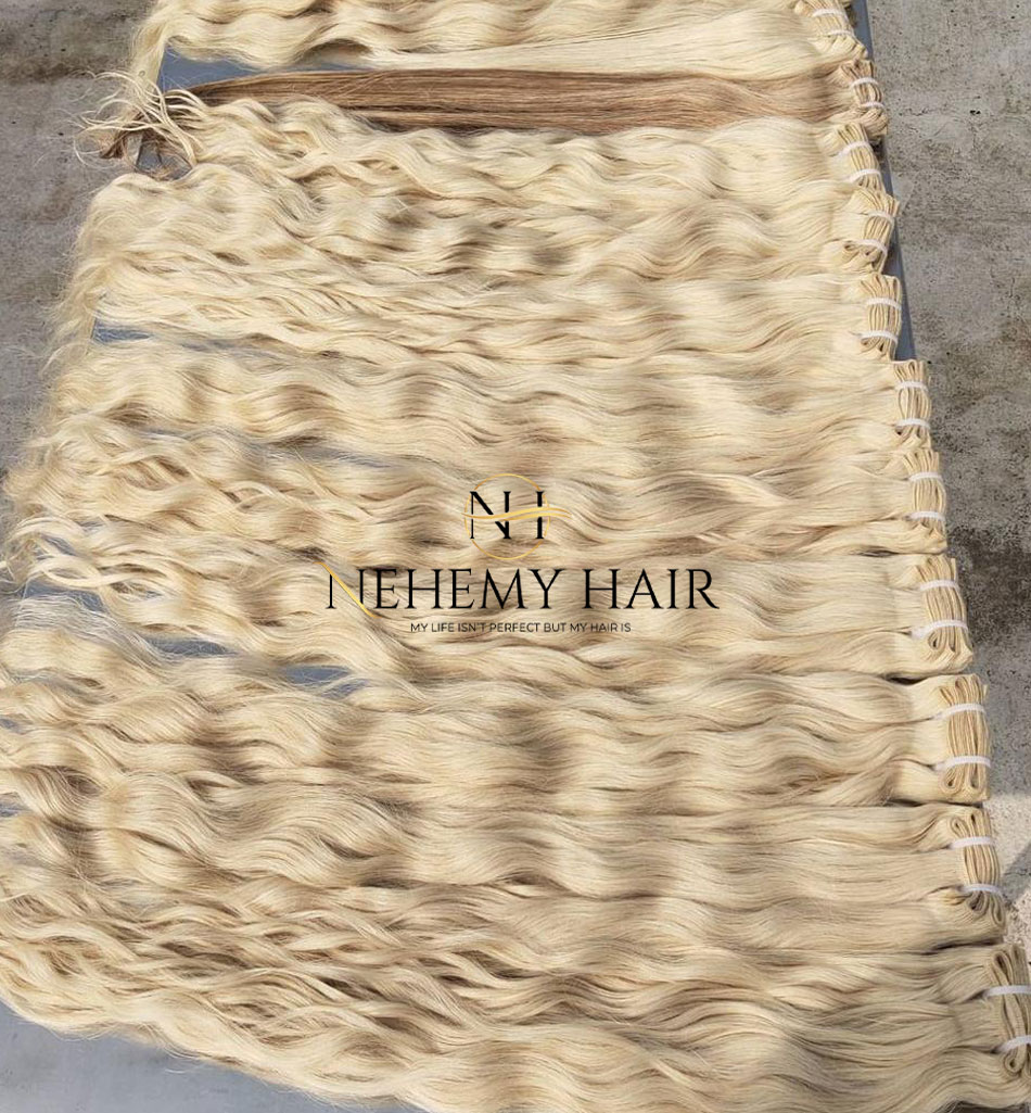 Tissage Raw Hair Blond 613 Wavy – Image 2